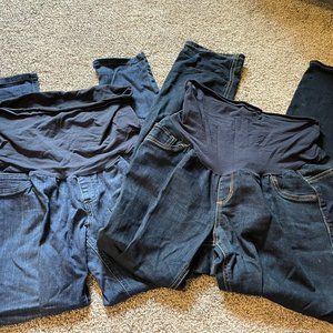 Motherhood Maternity Over the Belly Stretch Jeans Bundle of 2